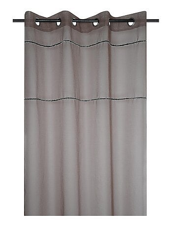 Voilage uni à galons effilochés