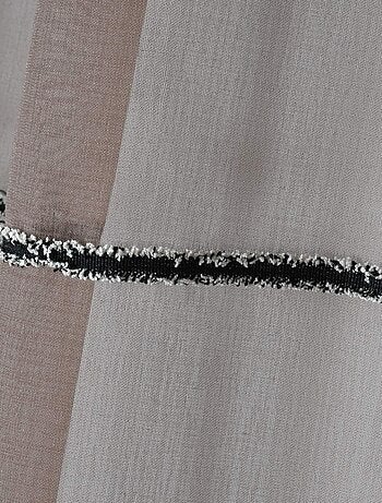 Voilage uni à galons effilochés