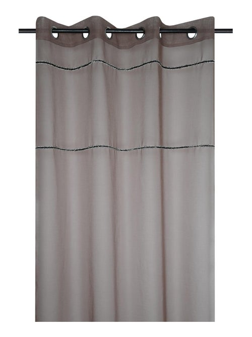 Voilage uni à galons effilochés - Kiabi