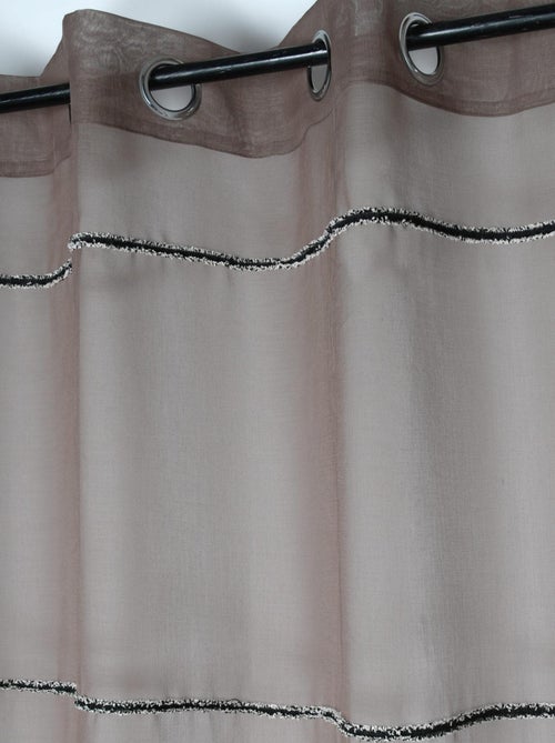 Voilage uni à galons effilochés - Kiabi