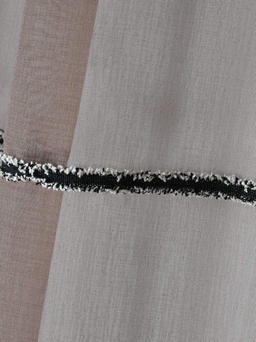 Voilage uni à galons effilochés - Kiabi