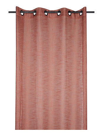 Voilage uni à œillets - Effet lin