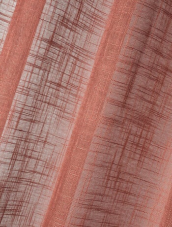 Voilage uni à œillets - Effet lin