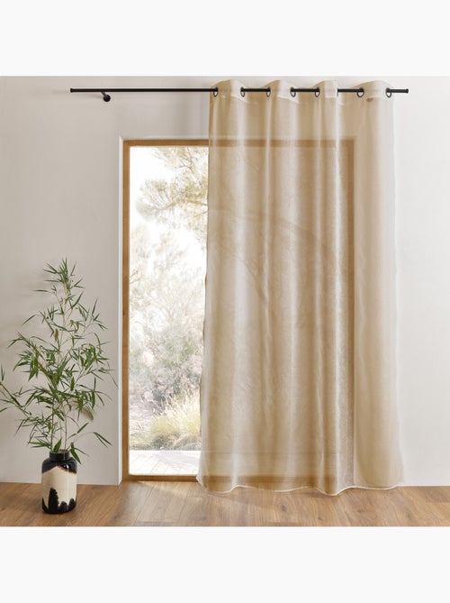 Voilage uni à oeillets grande largeur - Kiabi