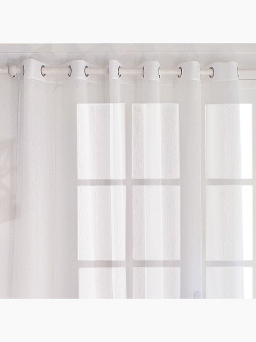 Voilage uni à oeillets grande largeur - Kiabi