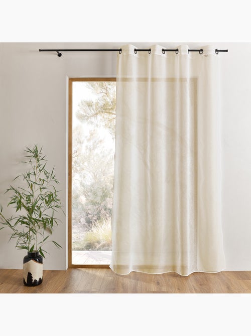 Voilage uni à oeillets grande largeur - Kiabi