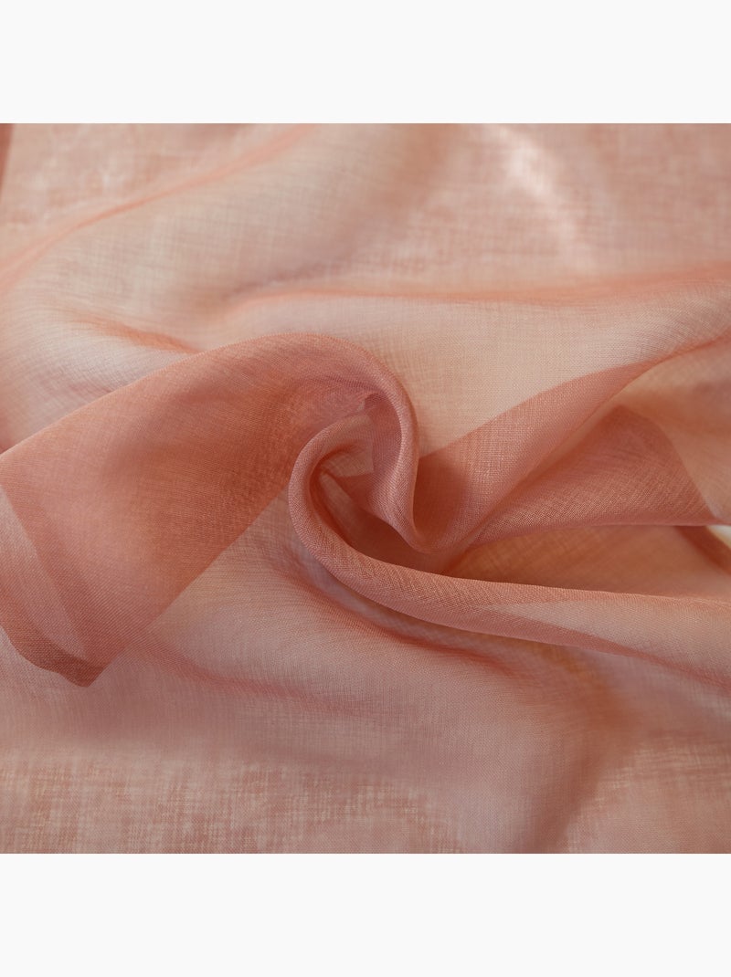 Voilage uni à oeillets grande largeur Rose - Kiabi