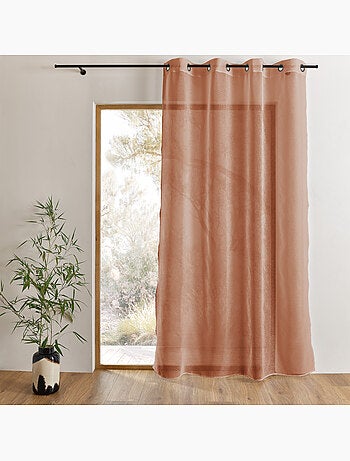 Voilage uni à oeillets grande largeur