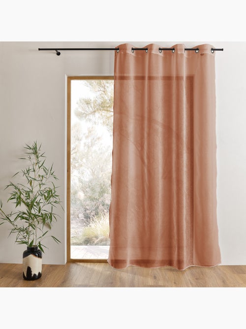 Voilage uni à oeillets grande largeur - Kiabi