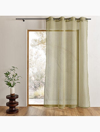 Voilage uni à oeillets grande largeur