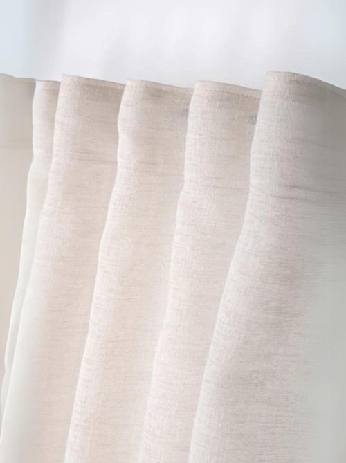 Voilage uni à passants dissimulés - Kiabi