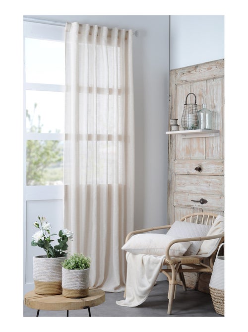 Voilage uni à passants dissimulés - Kiabi