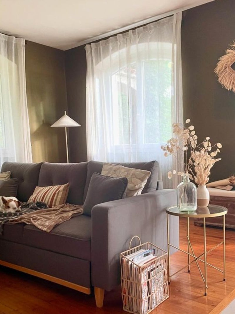 Voilage uni à passants dissimulés Bois naturel - Kiabi