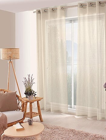 Voilage uni ajouré à œillets