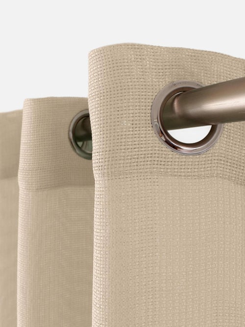 Voilage uni ajouré à œillets - Kiabi