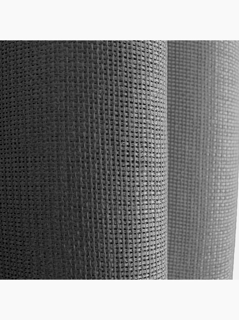 Voilage uni ajouré à œillets gris anthracite - Kiabi