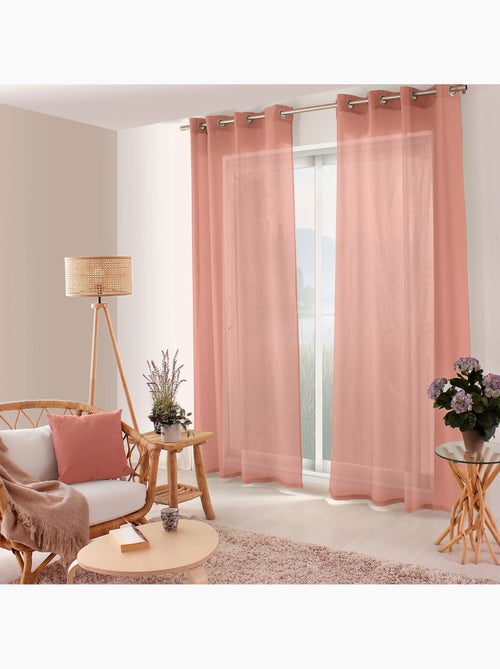 Voilage uni ajouré à œillets - Kiabi