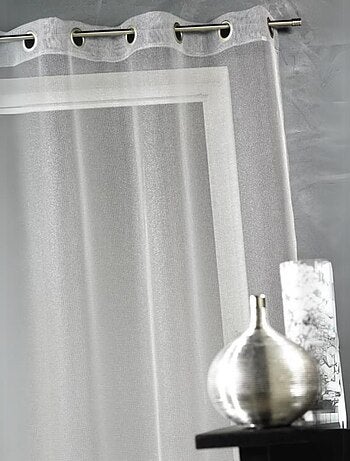 Voilage uni avec fils en lurex