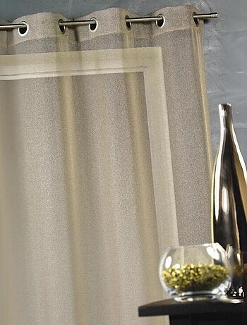 Voilage uni avec fils en lurex