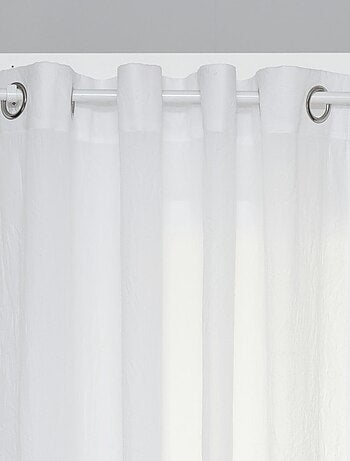 Voilage uni chiné poly-coton