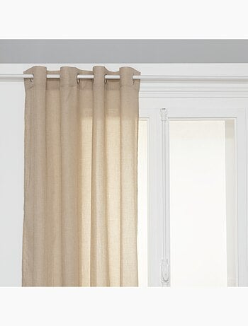 Voilage uni chiné poly-coton