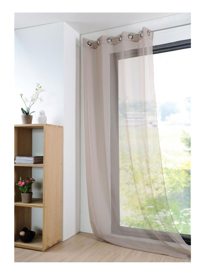 Voilage uni Collection Mona Beige - Kiabi