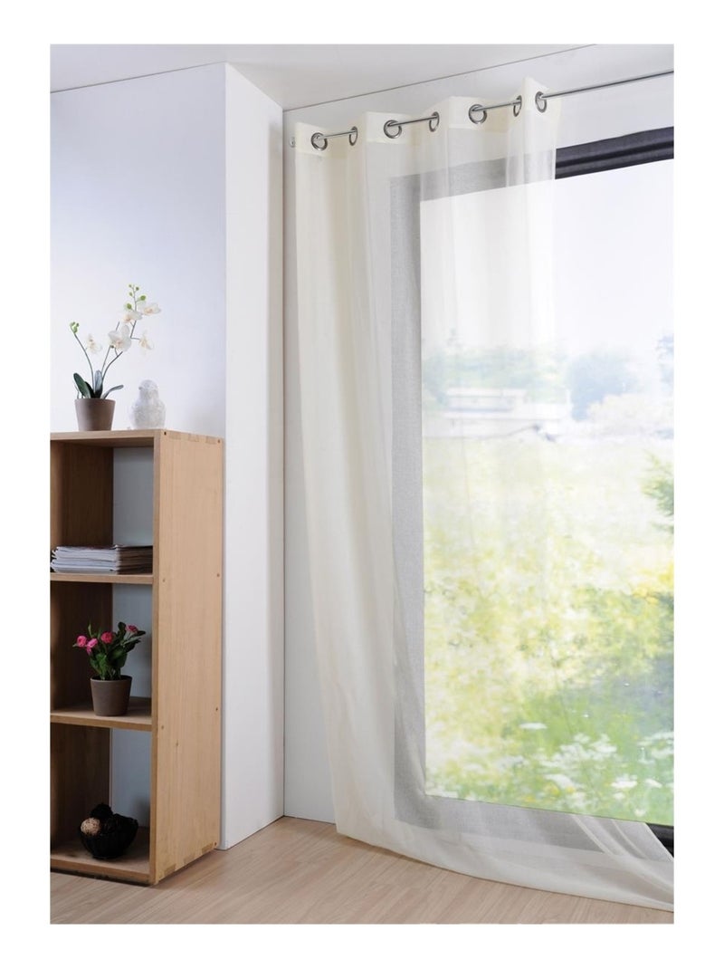 Voilage uni Collection Mona Blanc Ecru - Kiabi