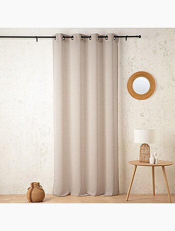 Voilage uni en laine avec oeillets