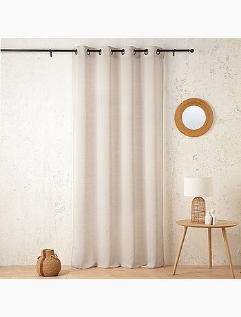 Voilage uni en laine avec oeillets