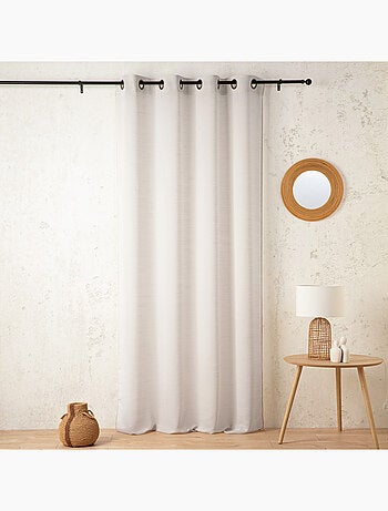 Voilage uni en laine avec oeillets