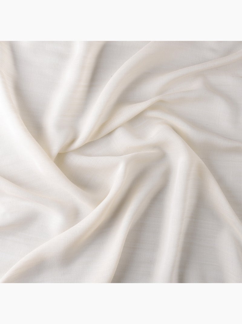 Voilage uni en laine avec oeillets Ecru - Kiabi