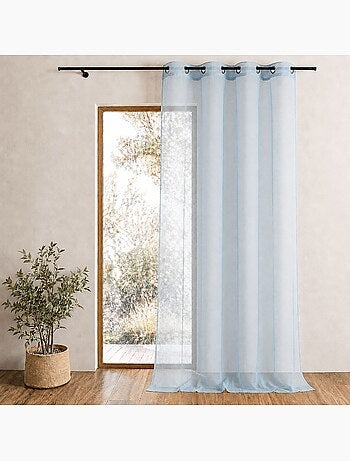 Voilage uni en maille filet