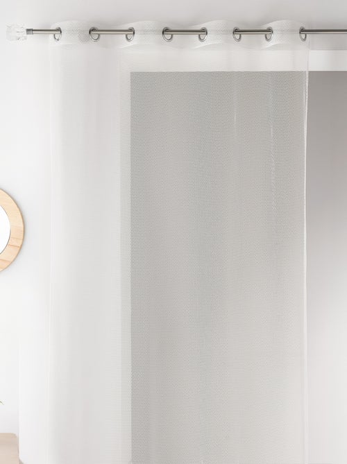 Voilage uni en maille filet - Kiabi