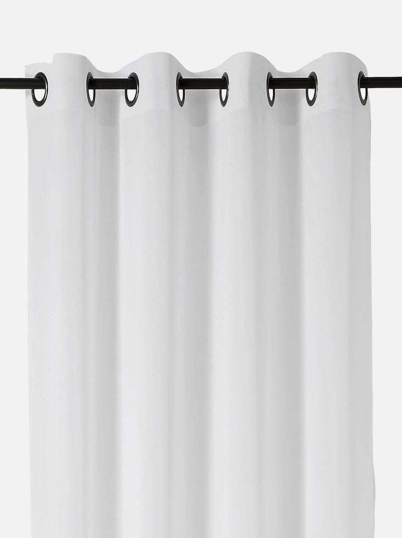 Voilage uni en polyester recyclé Blanc - Kiabi