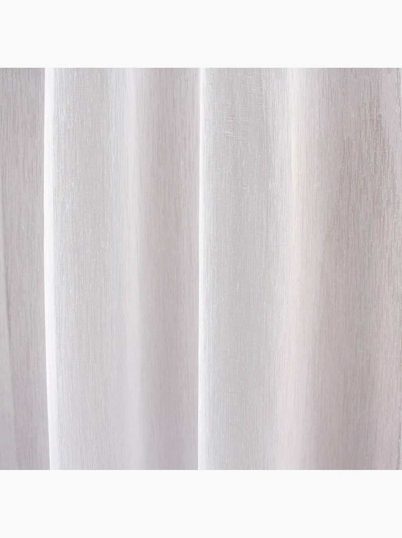 Voilage uni en polyester sablé Blanc - Kiabi