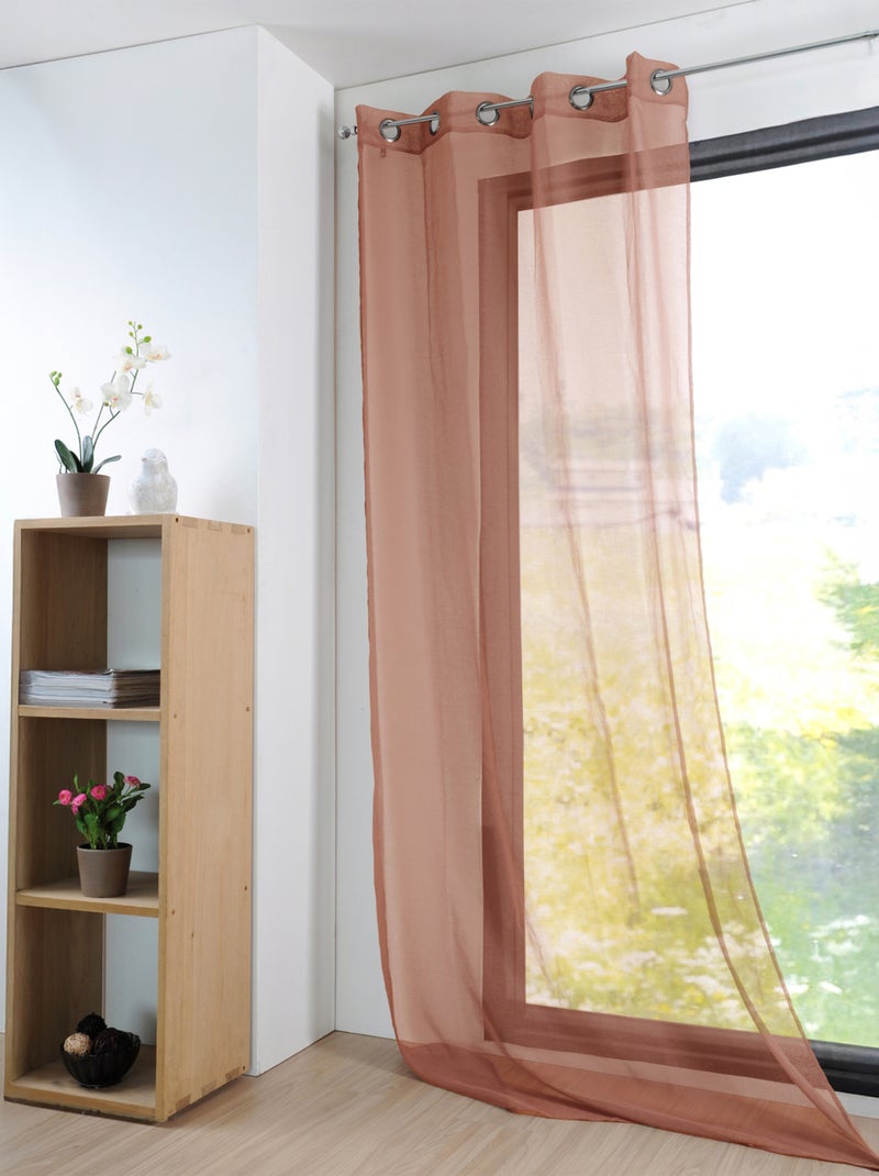 Voilage uni et léger Terracotta - Kiabi