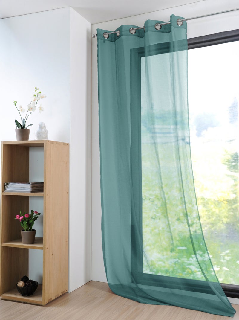 Voilage uni et léger Vert émeraude - Kiabi