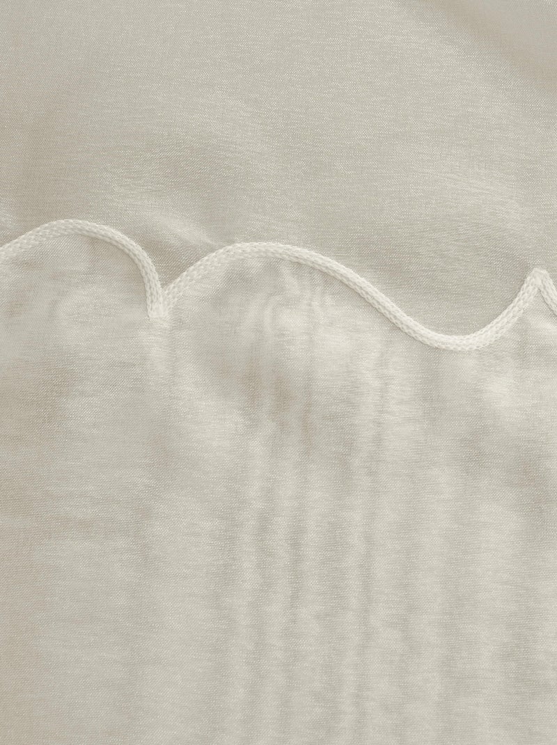 Voilage uni et sablé avec cornely Bois naturel - Kiabi