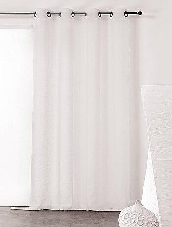 Voilage uni et tamisant en poly/lin