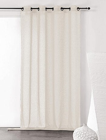 Voilage uni et tamisant en poly/lin