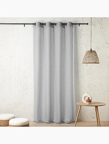 Voilage uni et tamisant en poly/lin