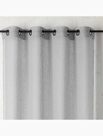 Voilage uni et tamisant en poly/lin