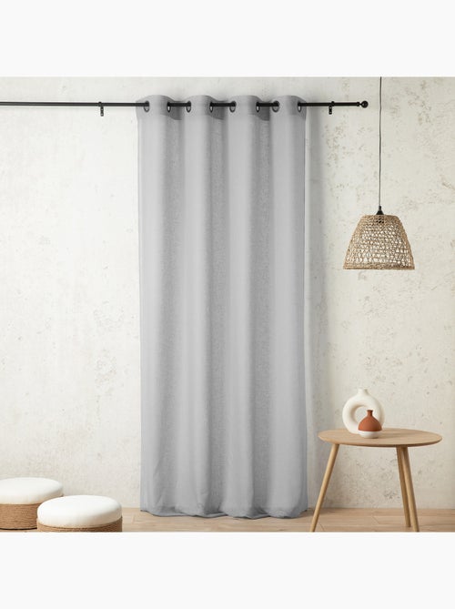 Voilage uni et tamisant en poly/lin - Kiabi