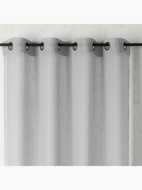 Voilage uni et tamisant en poly/lin - Kiabi