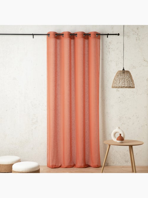 Voilage uni et tamisant en poly/lin - Kiabi