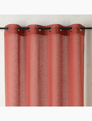 Voilage uni et tamisant en poly/lin