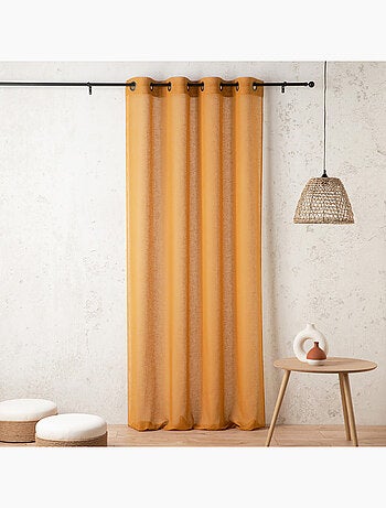 Voilage uni et tamisant en poly/lin