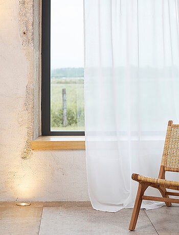 Voilage uni sablé et plombé