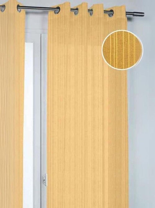 Voilage Uni Tissé de Fines Rayures - Kiabi