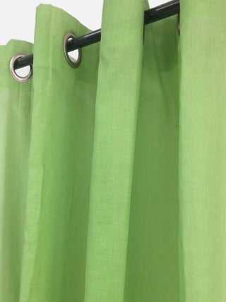 Voilage vert argile en étamine